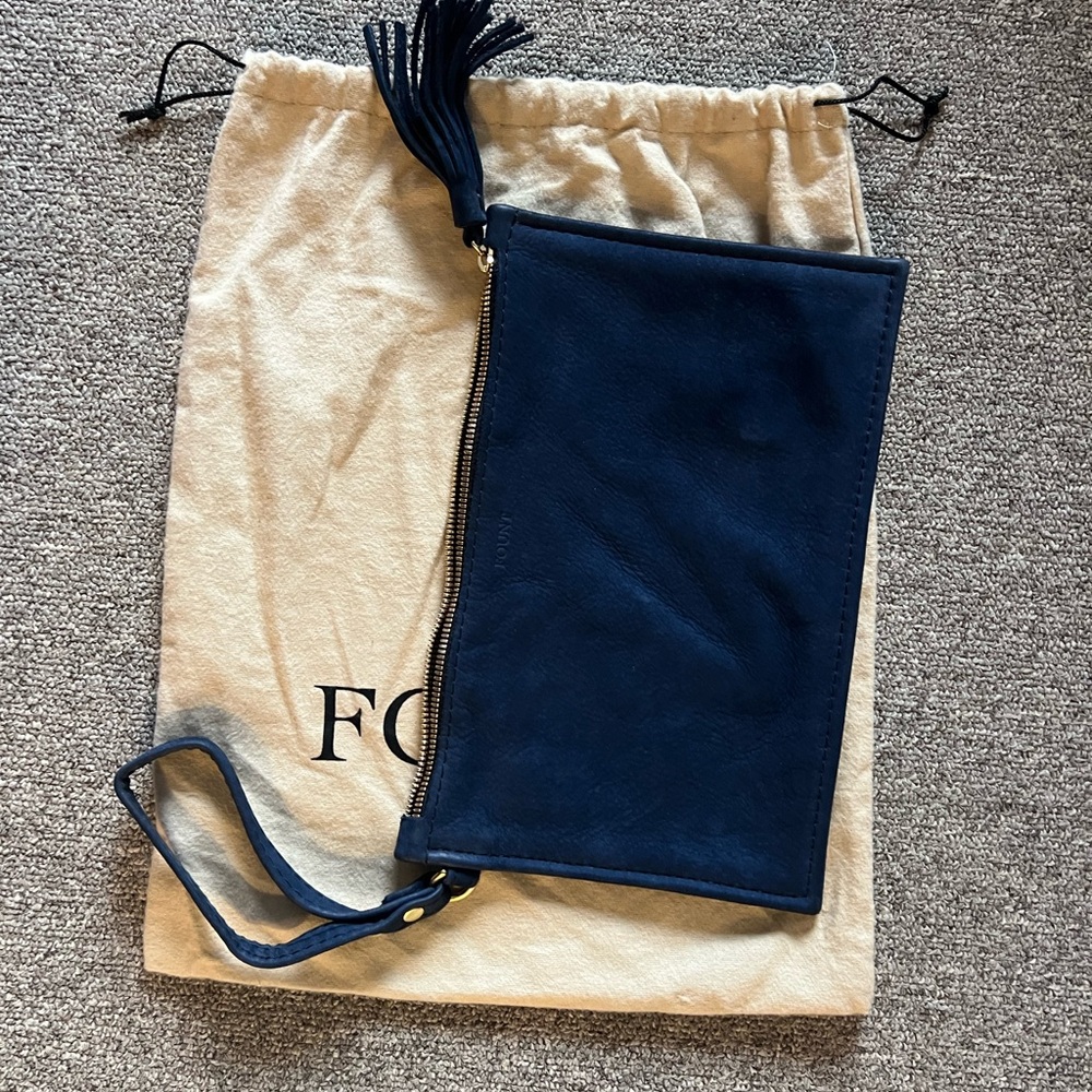 Fount Finley Clutch - Blue Suede (no longer available)